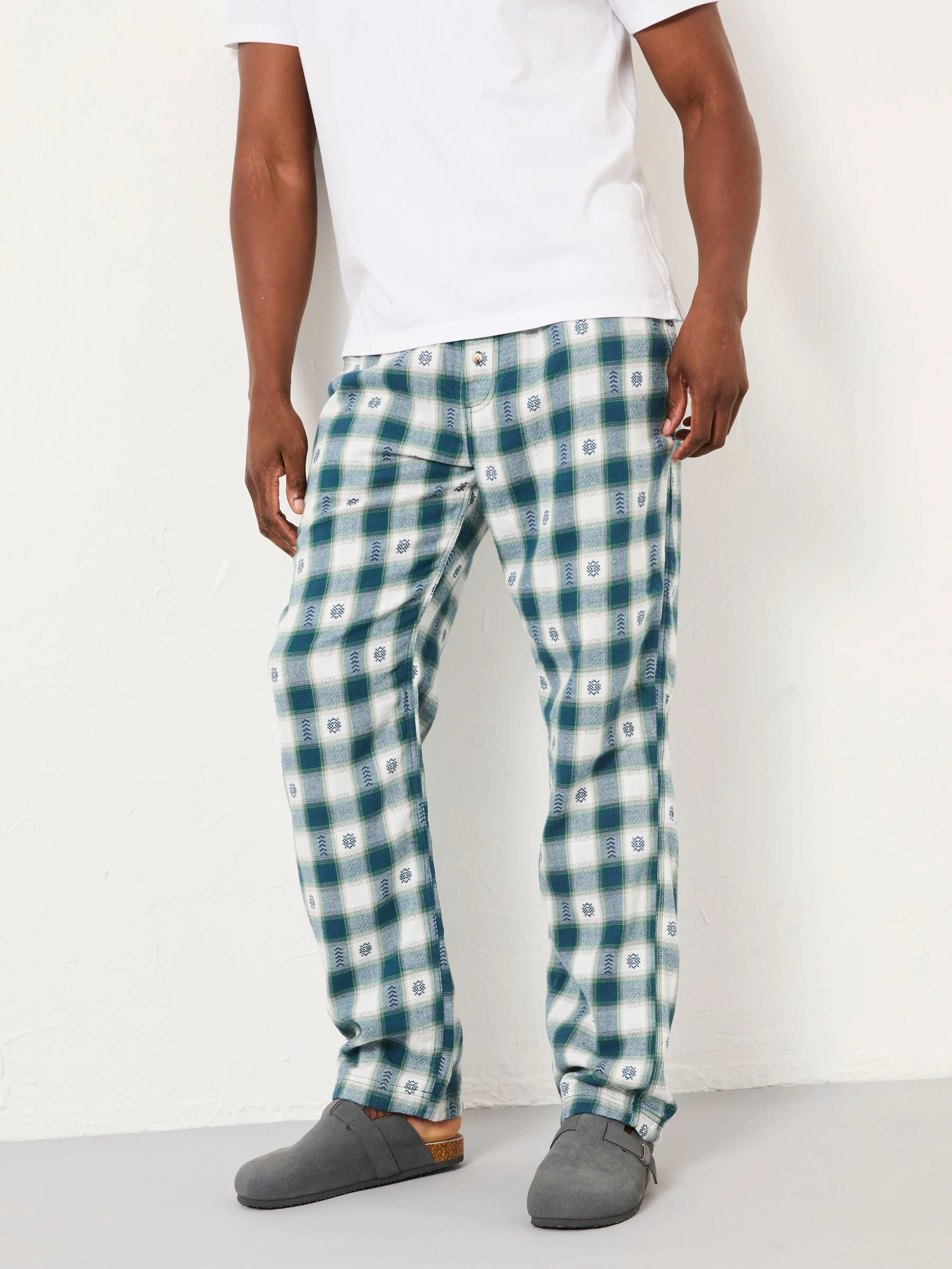 FatFace Jacquard Check Pyjama Bottoms