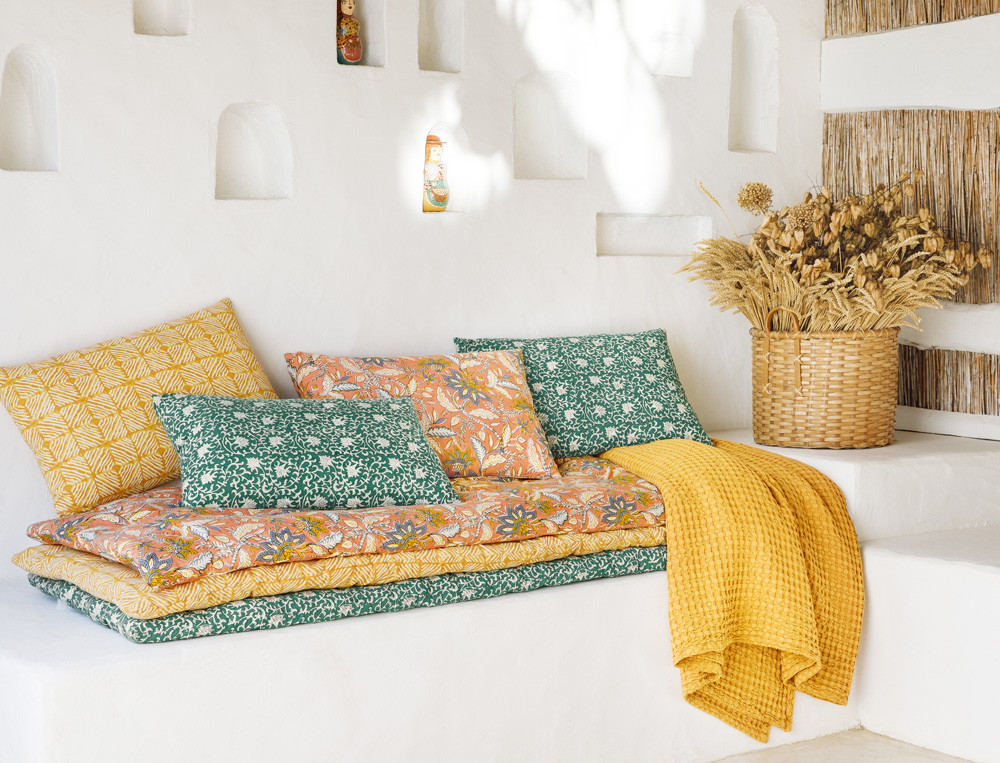 Matelas nomade rose-Sous les bougainvilliers