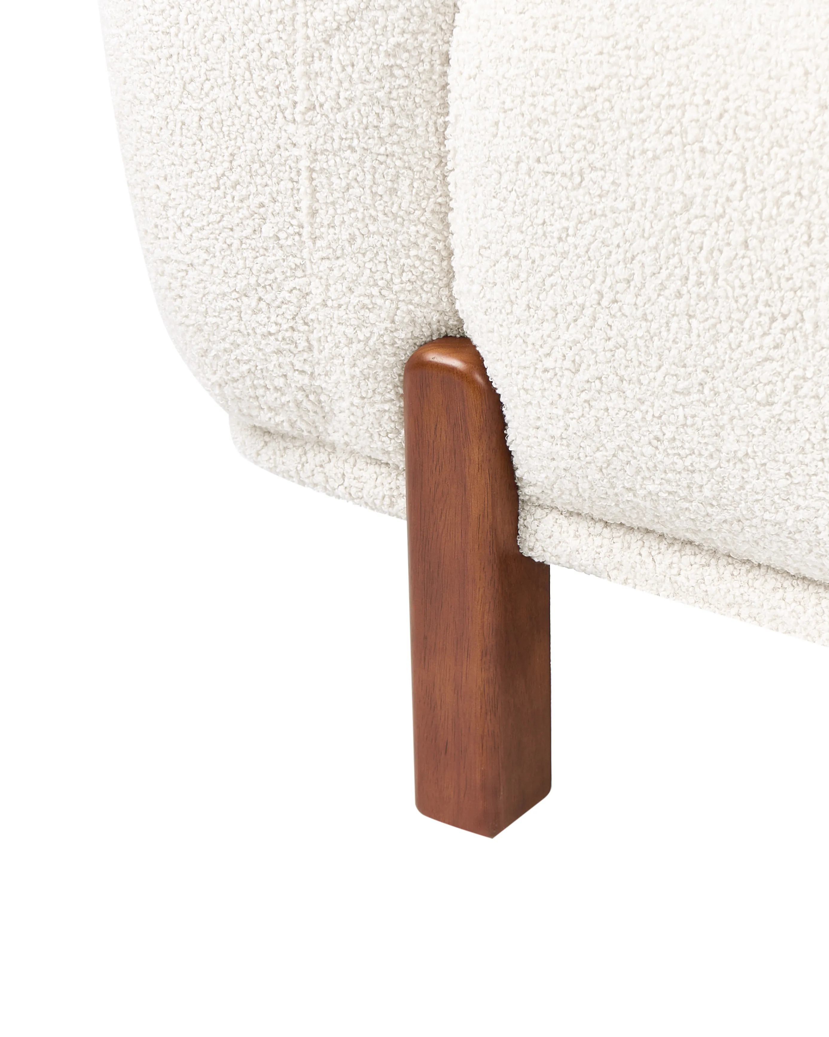 Fauteuil ODNES Bouclé Wit