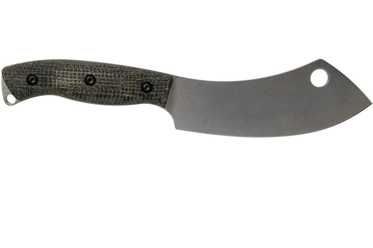 White River Knives Camp Cleaver Black Burlap Micarta kampeermes
