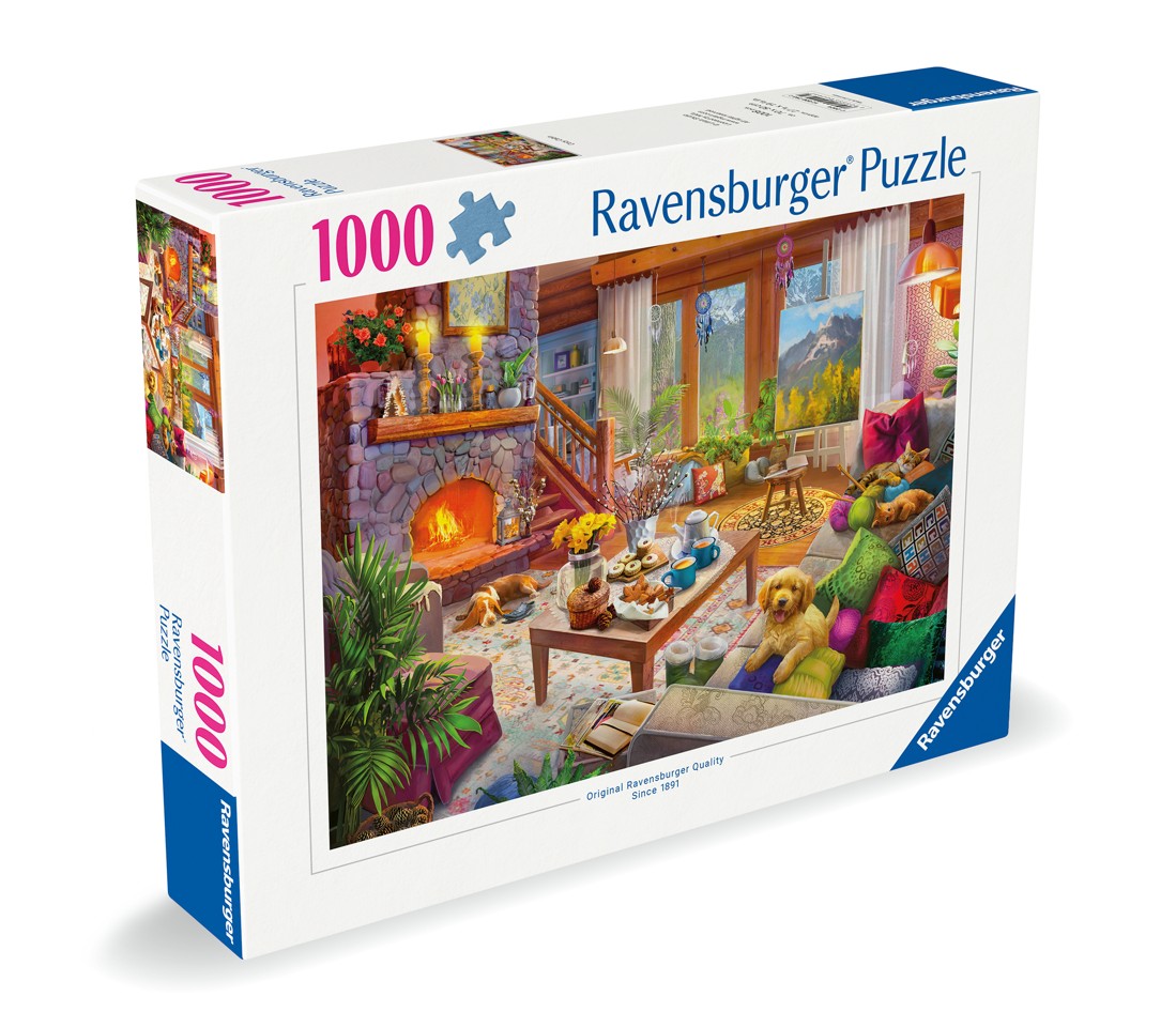 Ravensburger - Puslespil Cozy Cabin 1000 brikker