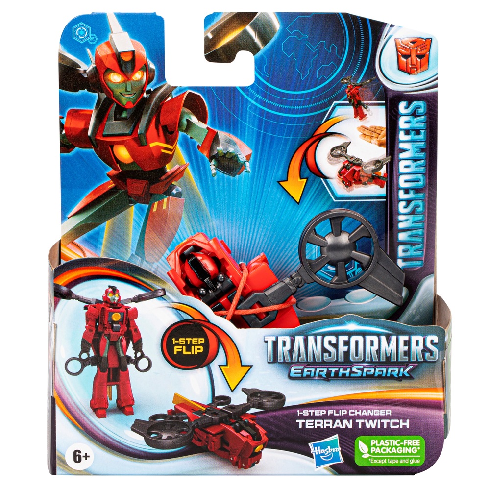 Transformers: EarthSpark 1-Step Flip Changer Terran Twitch Actionfigur