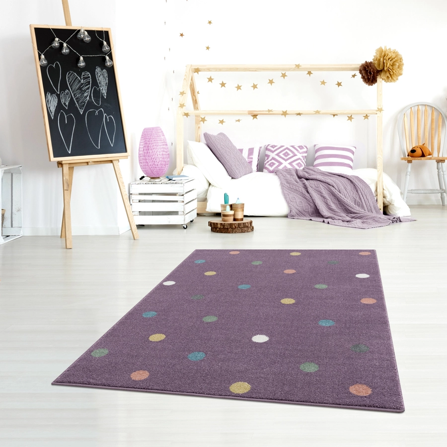 LIVONE Kinderteppich Happy Rugs Wheel fliedermulti