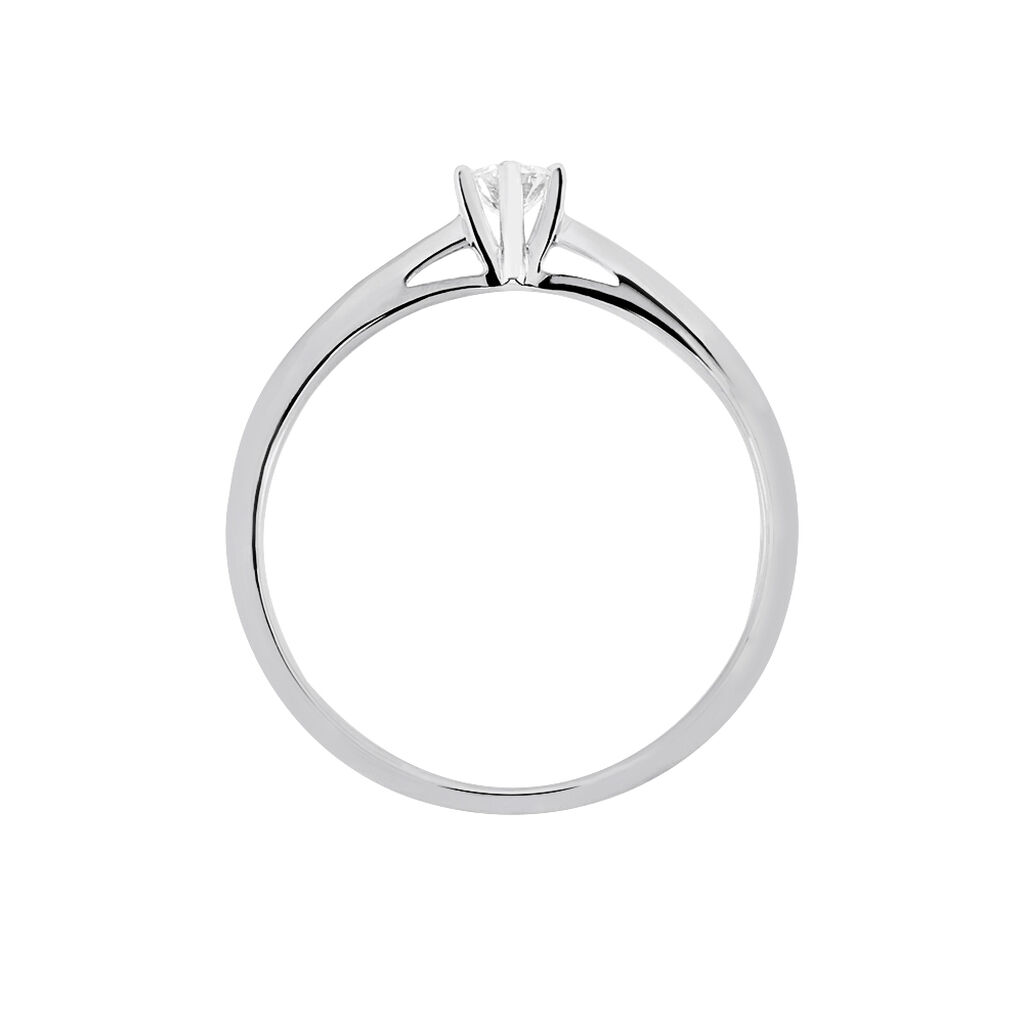 Bague Solitaire Veronika Or Blanc Diamant