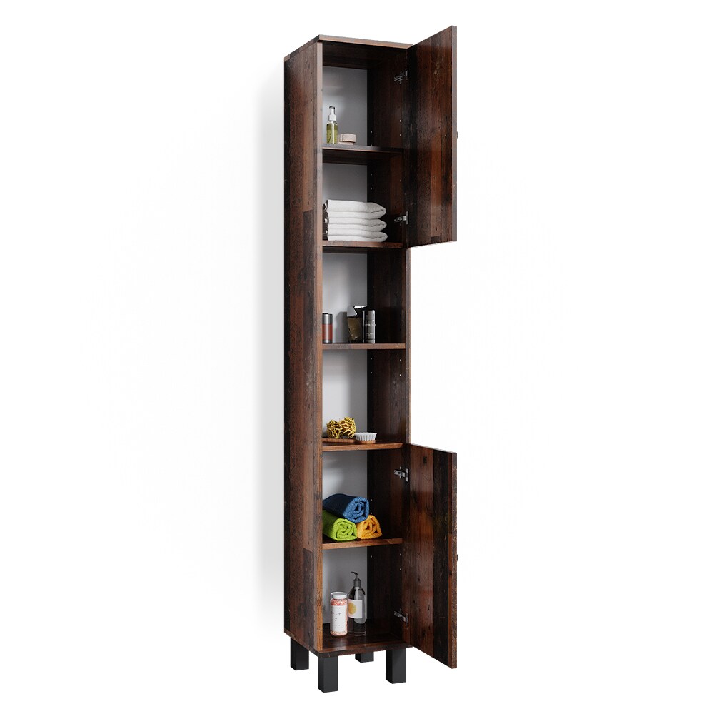 Vicco Hochschrank Badschrank Badezimmerschrank Fynn Old Style Badmöbel 190 x 30