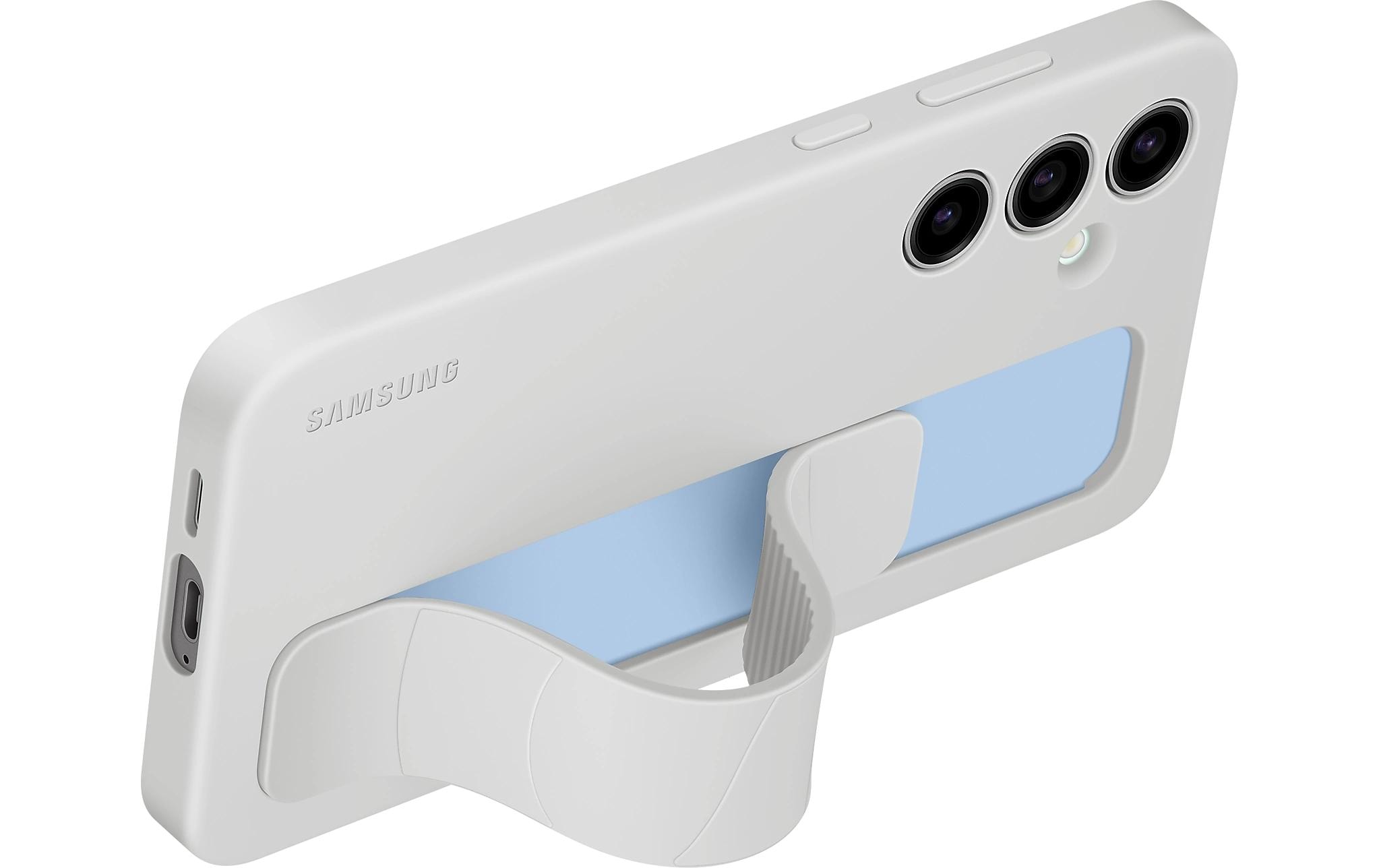 Back Cover Standing Grip Case Galaxy S24 FE GreySchutzhülle für das Samsung Galaxy S24 FE