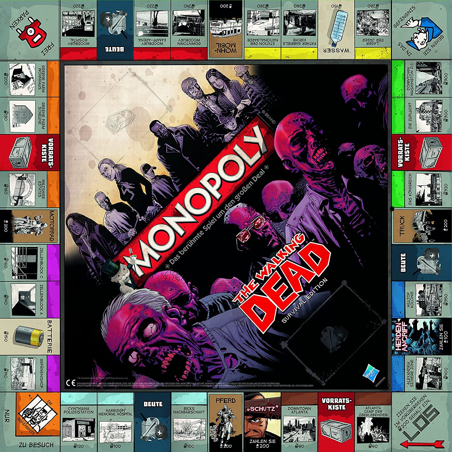 Monopoly - The Walking Dead Survival Edition Brettspiel Gesellschaftsspiel