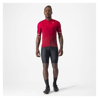 Maillot Manches Courtes Castelli Orizzonte Rouge