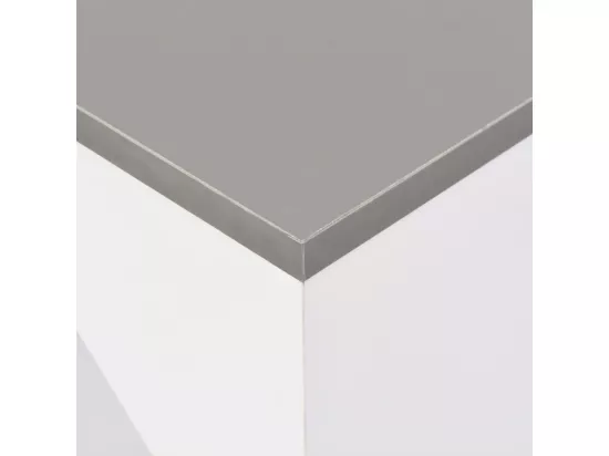 Table de bar avec tablette amovible Blanc 138x39x110 cm