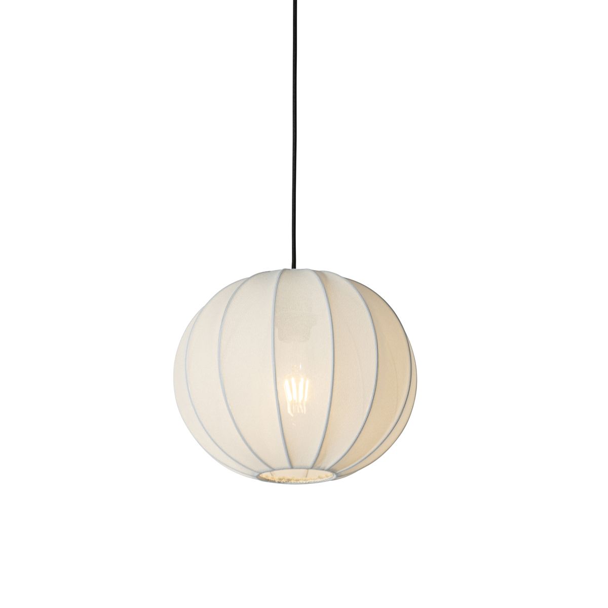Japandi hanglamp wit zijden 30cm - Plu