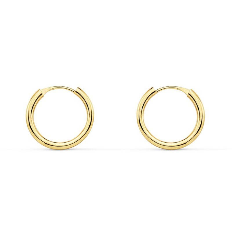 Boucles d'Oreilles Créoles Or 18 Carats 750/000 Jaune