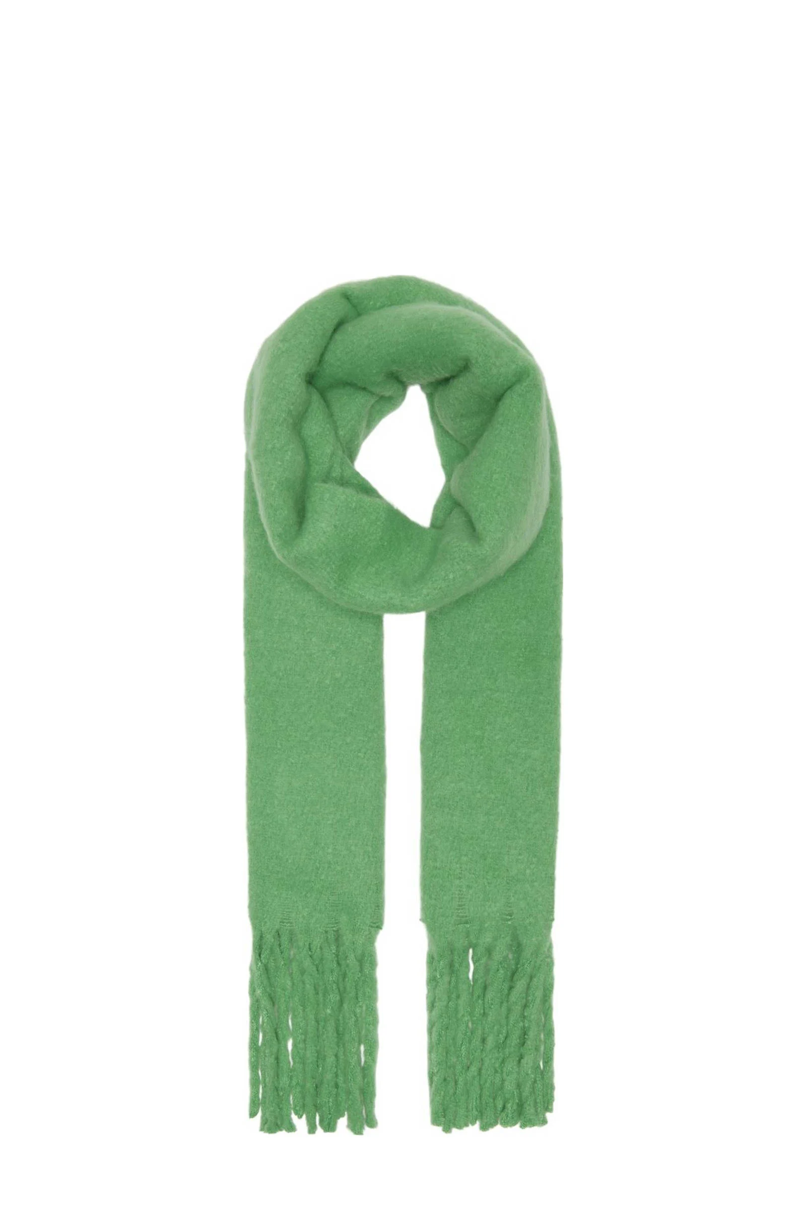 ONLY sjaal ONLROSEANNA met franjes groen