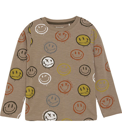 Minymo Bluse - Taupe Grau
