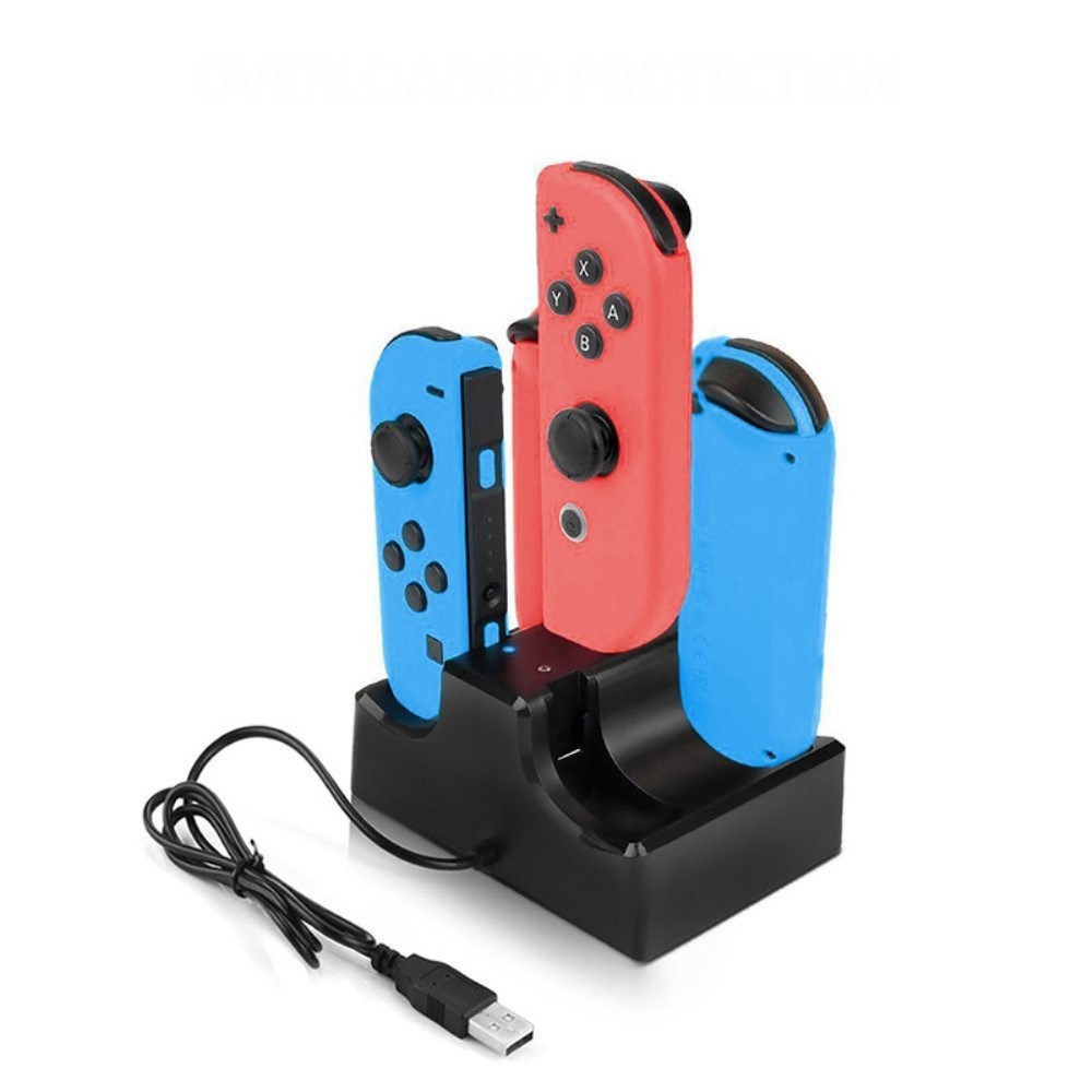 4-fach USB Akku Ladegerät für Nintendo Switch / OLED Joy-Con Controller