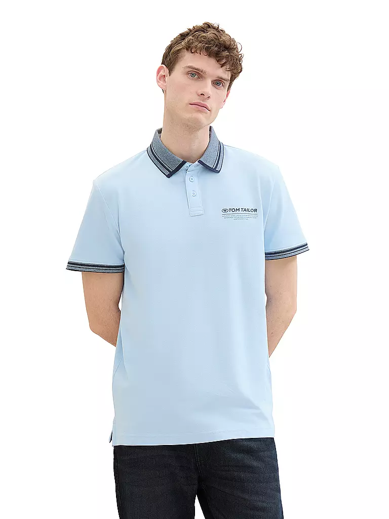 TOM TAILOR Poloshirt hellblau