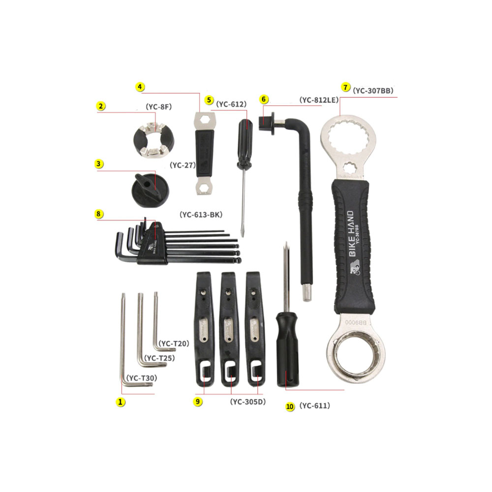 (20-tlg. Set) Velo Fahrrad Werkzeugkoffer / Tools Reparaturset - Schwarz / Silber