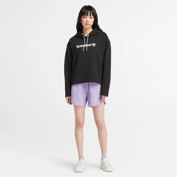 Short de survêtement tie & dye saisonnier pour femme en violet