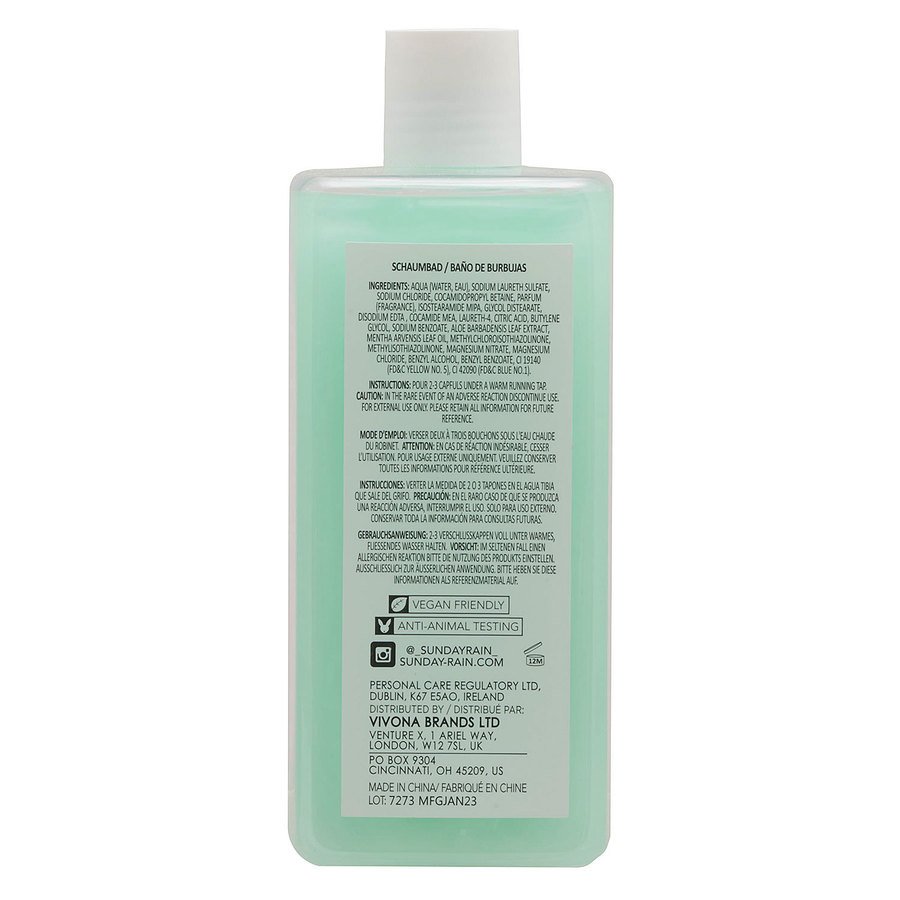 Sunday Rain Bubble Bath Aloe & Sweet Mint 450ml