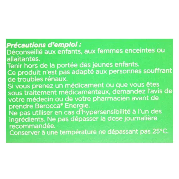 Berocca Energie Orange Vitamine B et Vitamine C Magnésium Zinc 45 comprimés effervescents