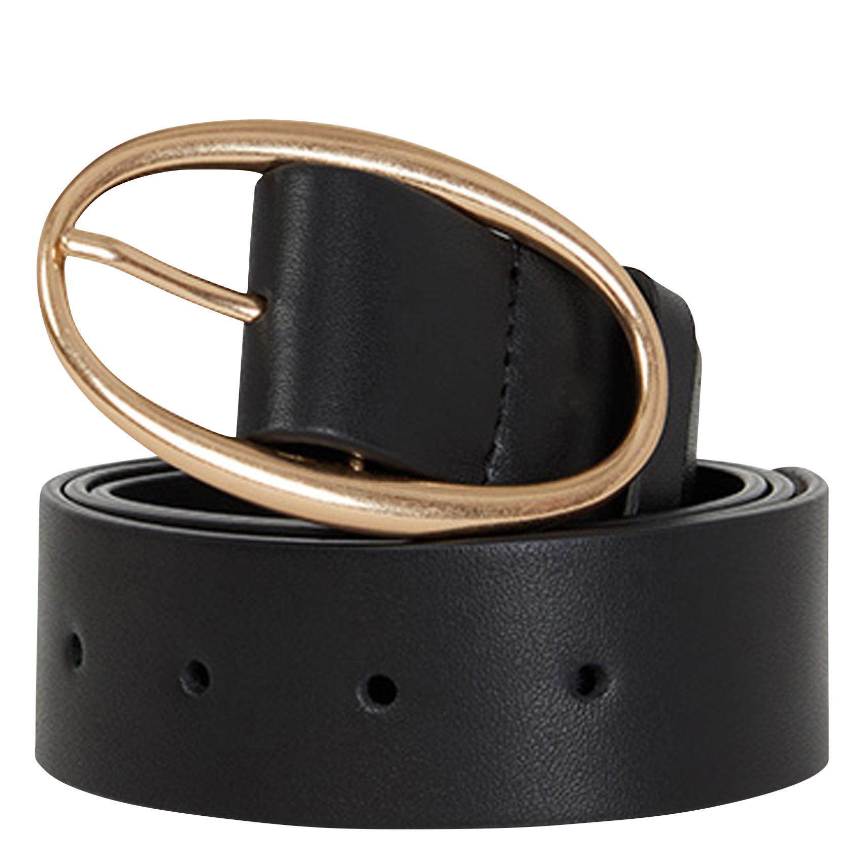 IRIS - Ceinture à boucle en cuir | Noir