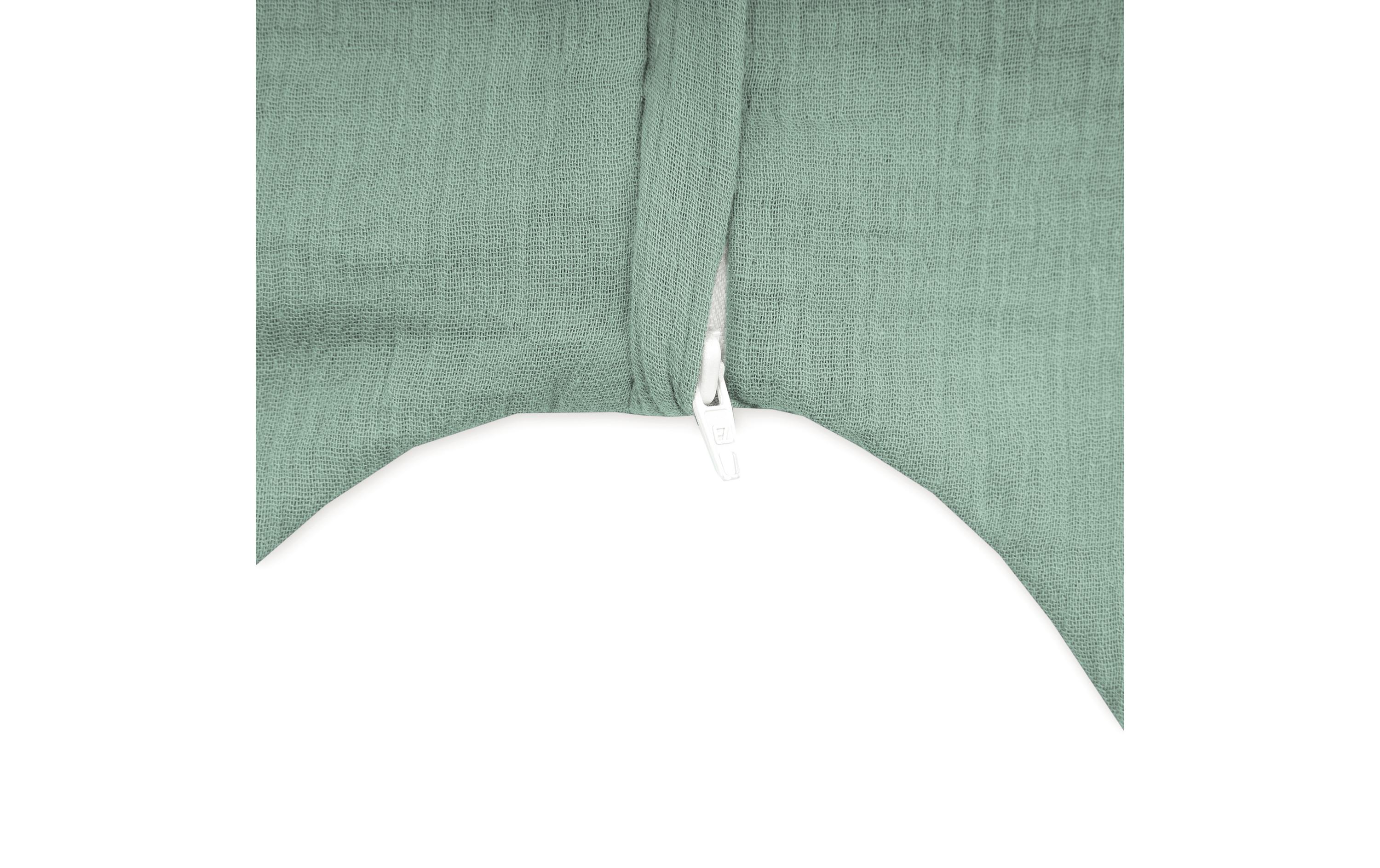 Baby-Sommerschlafsack Jumper Musselin Grün 80 cmSchlafoverall Jumper mit Reissverschluss