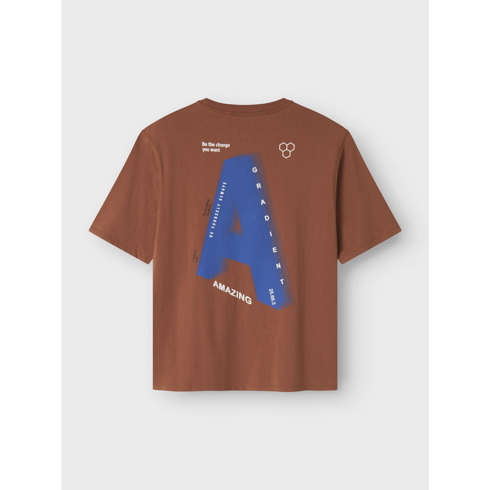 Køb Name It Carob Brown Nkmoakley Ss Nreg Top Bf