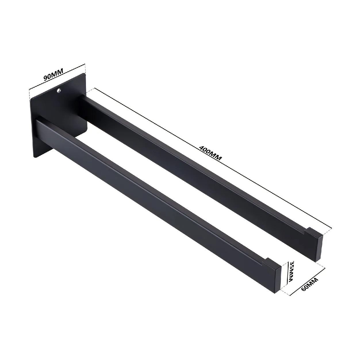 Auralum MAX Double Porte Serviette Auralum Noir