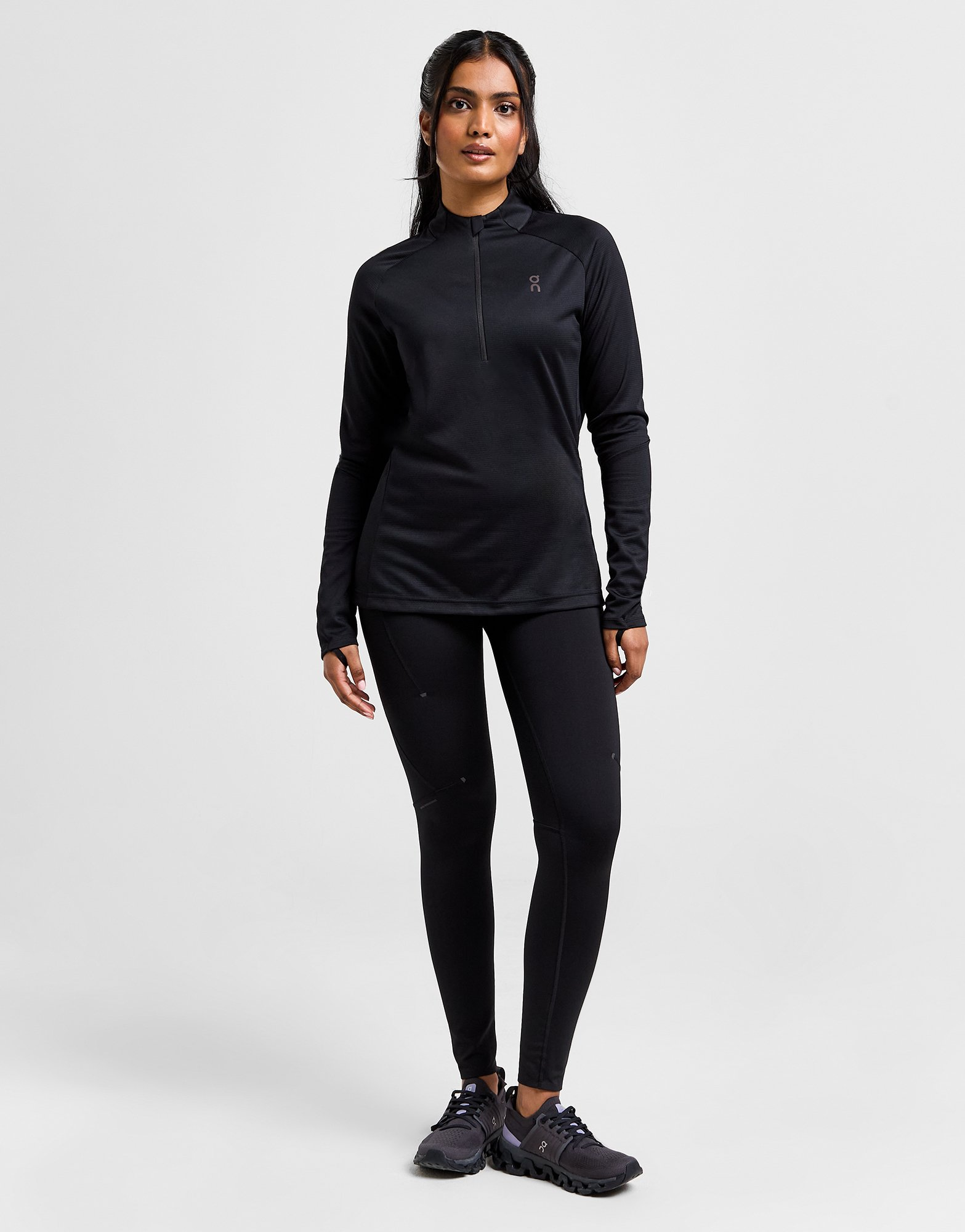 On Running Haut Zippé Climate Femme