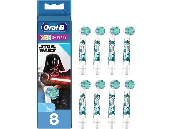 Oral-B Replaceable toothbrush heads | Kids Star Wars | Heads | For kids | Number of brush heads included 8