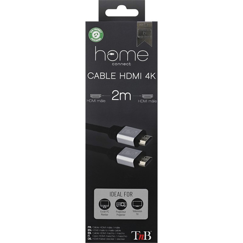 T'nB Câble HDMI mâle / HDMI mâle 4K - 2 m