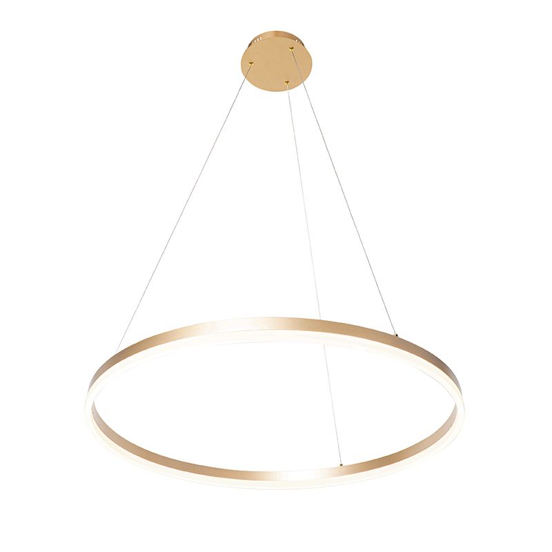 Design hanglamp goud 60 cm incl. LED 3-staps dimbaar - Anello