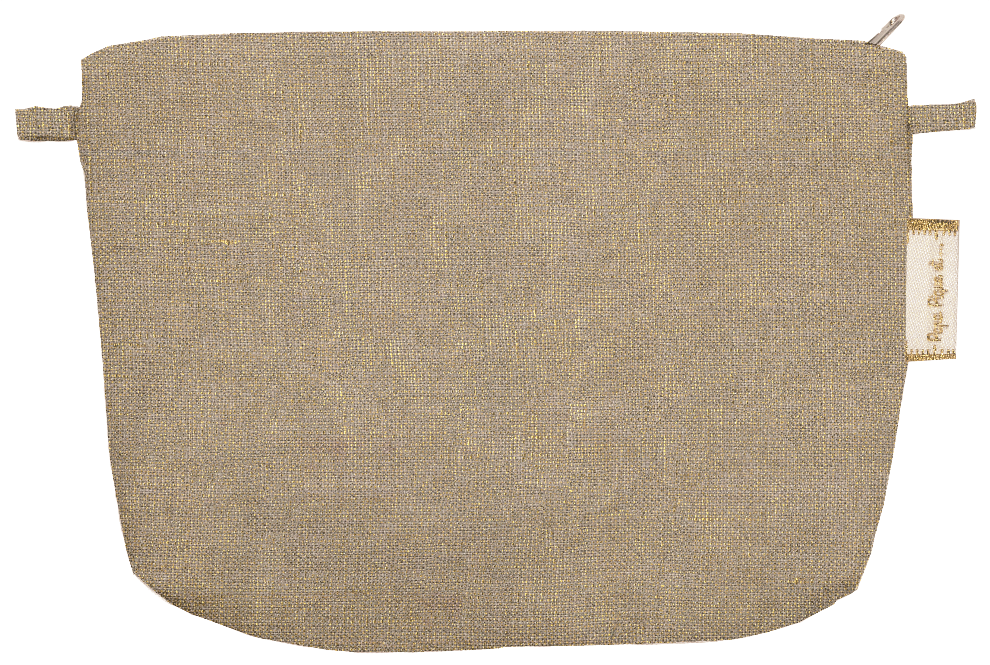 Pochette Tissu Lin Doré