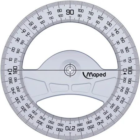 Maped Winkelmesser Geometric 360 Grad, 120 mm, aus Kunststoff