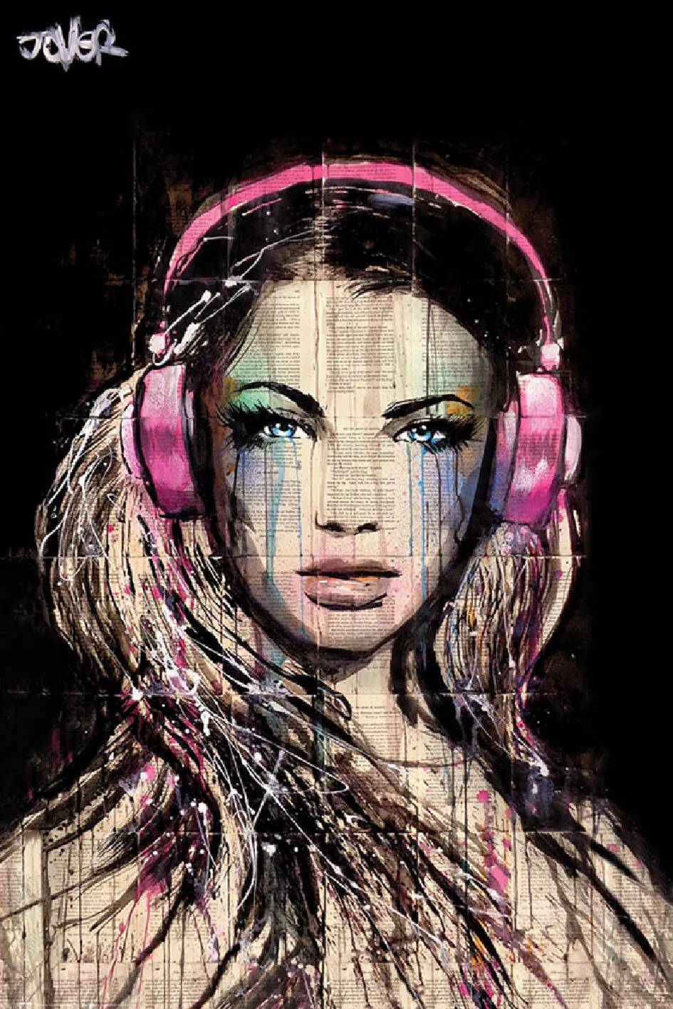 Poster DJ Girl, 61 x 91 cm