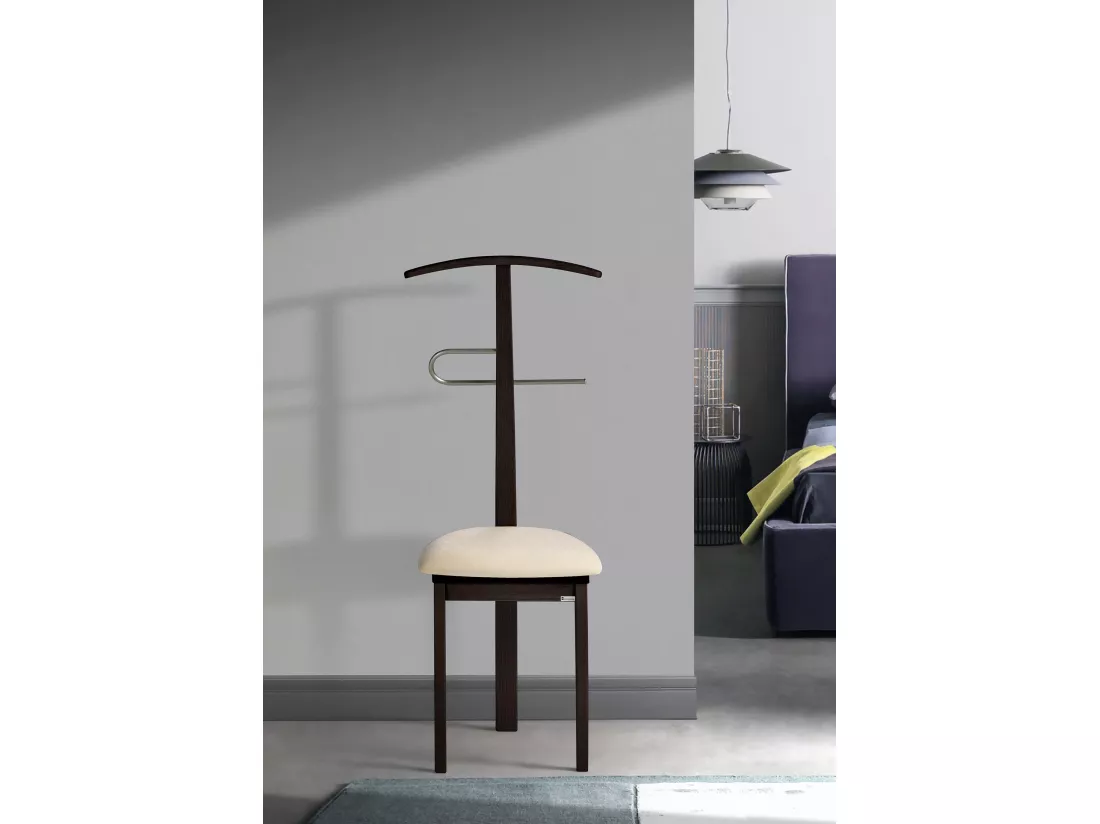 Valet de nuit - H108cm x L46cm x P44cm - hêtre massif wenge - Stilizzato