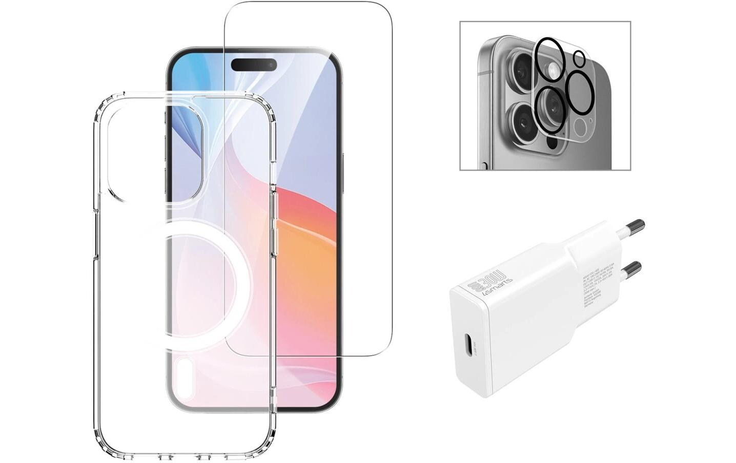 Back Cover 3in1 Premium Starter Set iPhone 16 Pro Max3in1 für Apple iPhone 16 Pro Max