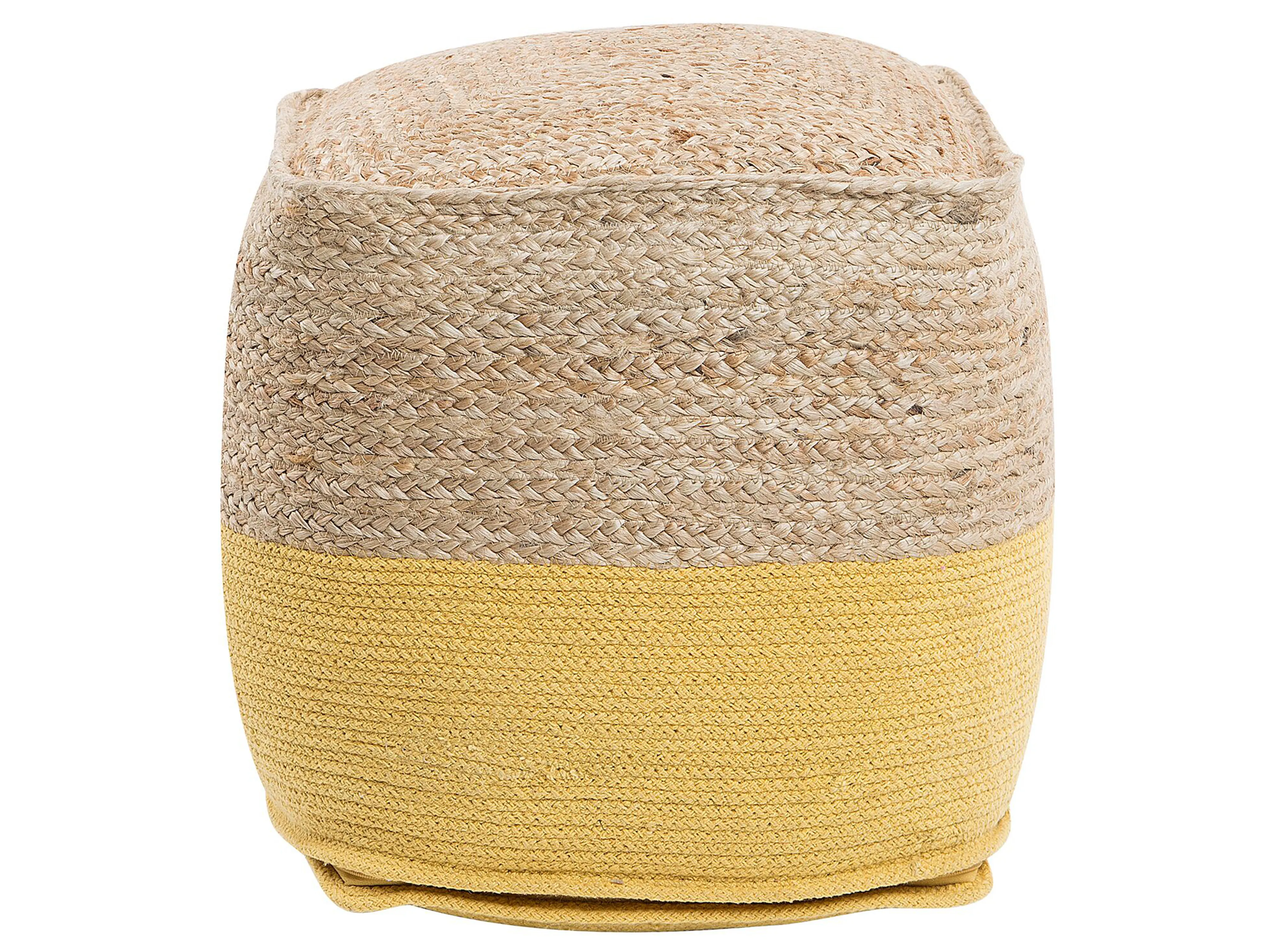 Poef KIRAMA Jute Geel