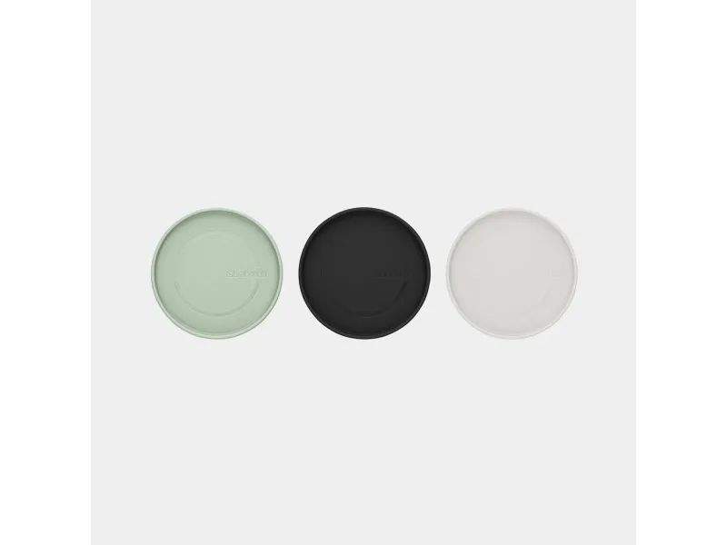 Brabantia 100550, Universal beholder sæt, Glas, Plast, Transparent, Flip-top låg, Rund
