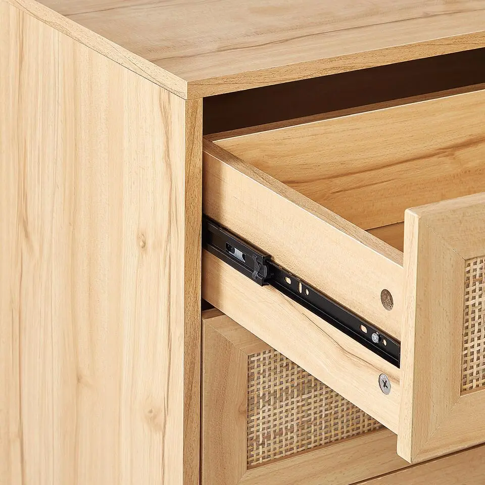 PEROTE - Commode - Lichte houtkleur - Rotan