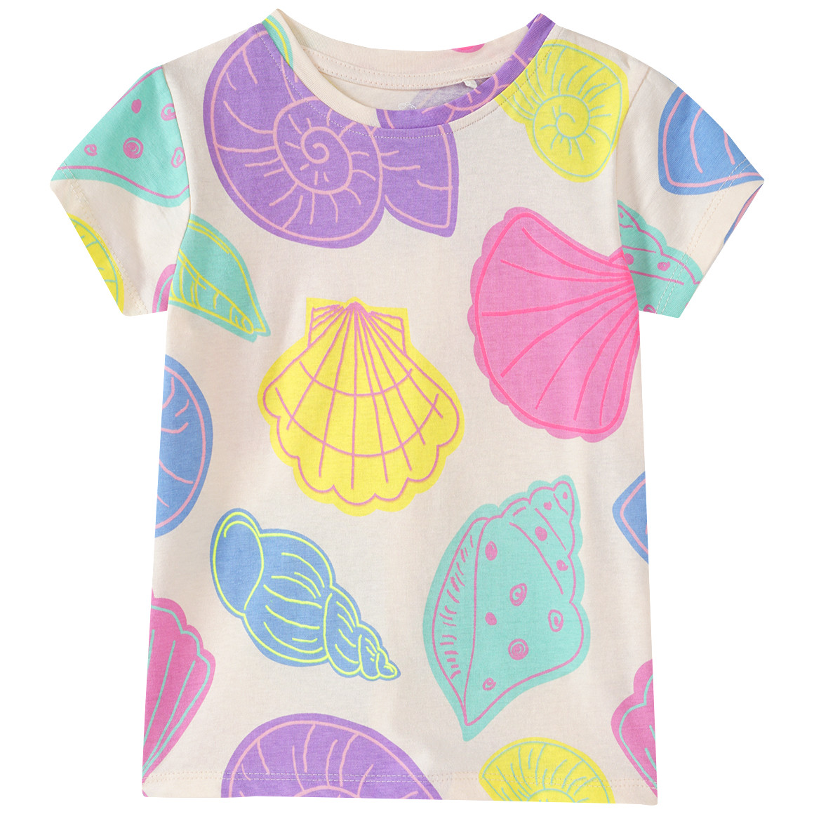 Topolino Mädchen T-Shirt mit bunten Muscheln creme