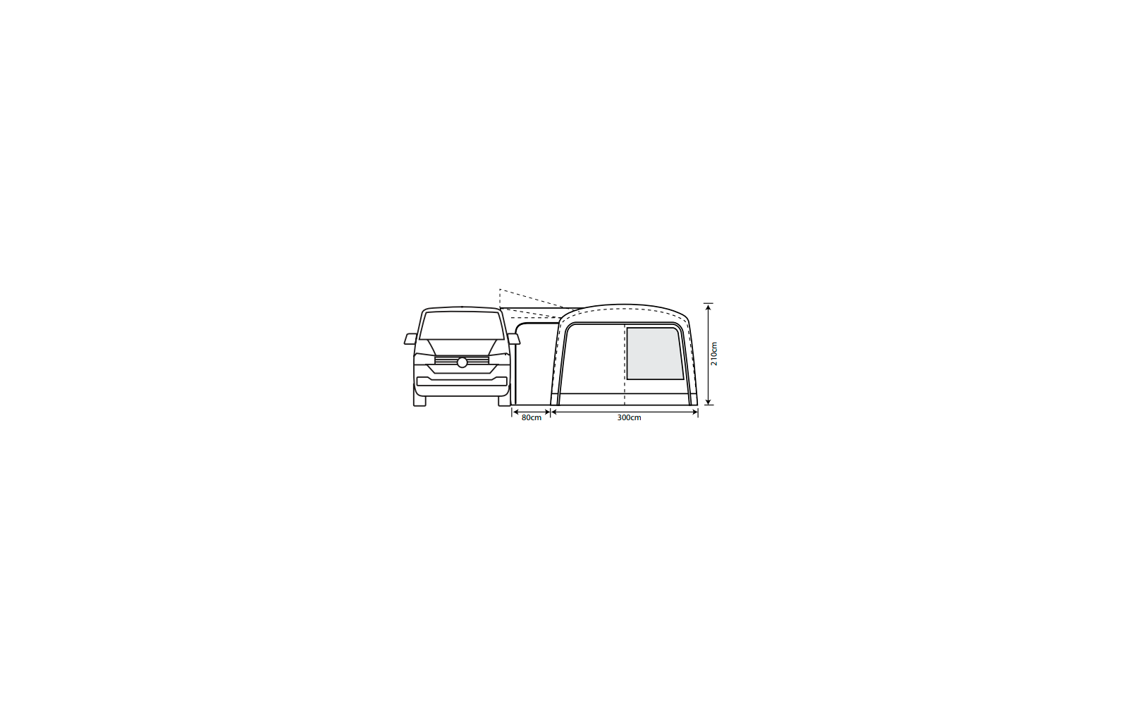 Outdoor Revolution Cayman Combo Air Vorzelt Low 180 bis 210 cm