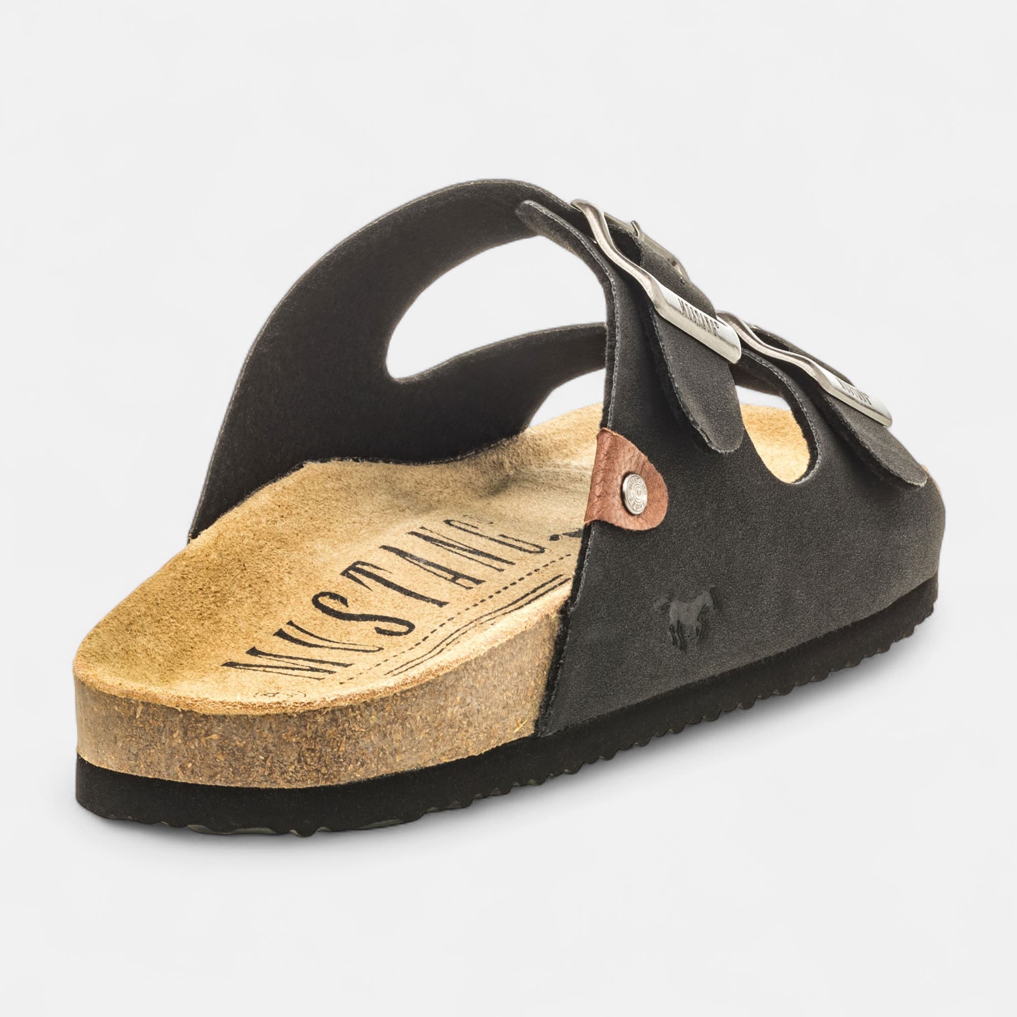 Mules semelle liège Homme noir