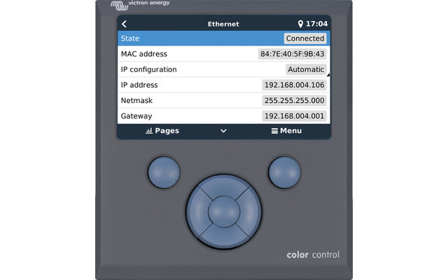 Victron Color Control GX Systemüberwachung / -bedienung