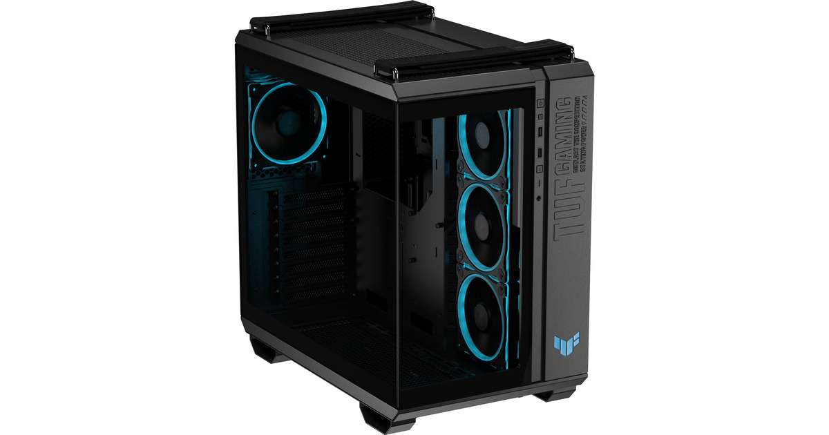 ASUSTUF Gaming GT502 Horizon ARGB midi tower behuizing  (Zwart | 3x USB-A | 1x USB-C | Tempered Glass)