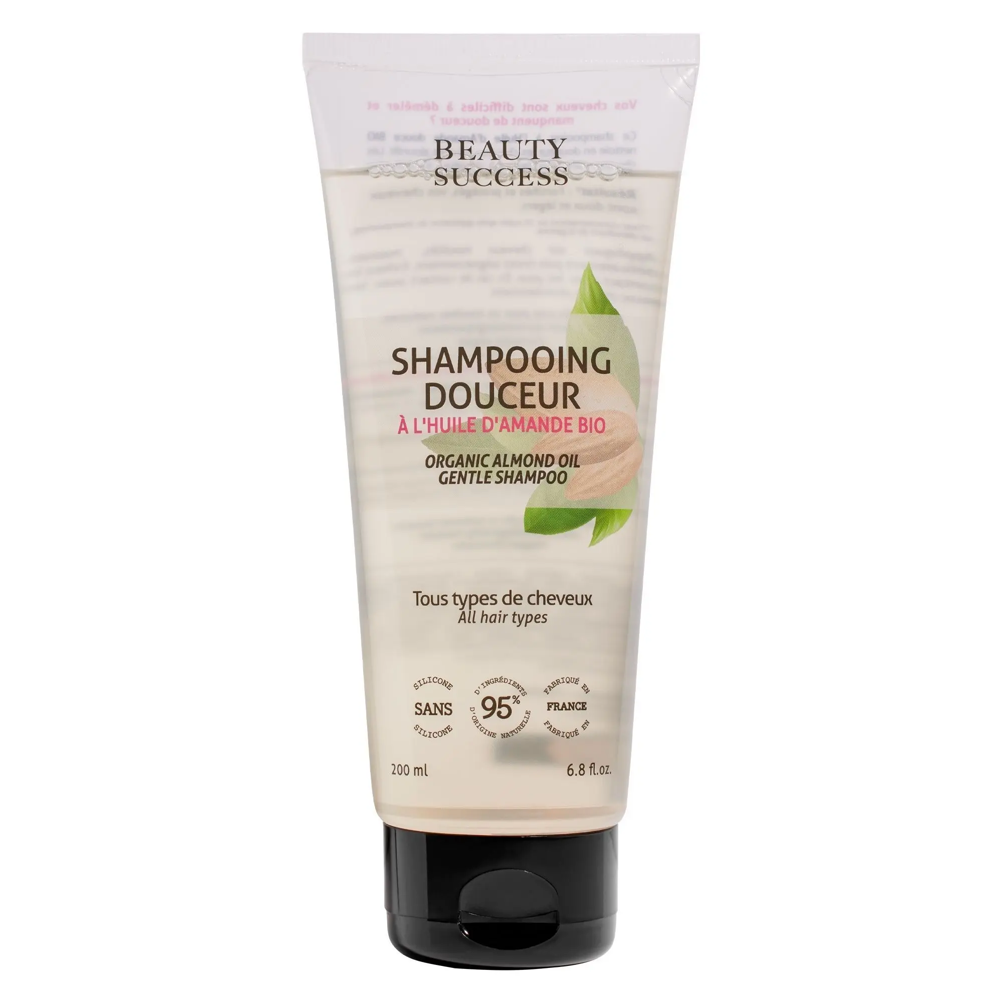 Beauty Success - Shampooing Douceur À l'Huile d'Amande Bio Tube 200 ml - Shampoing