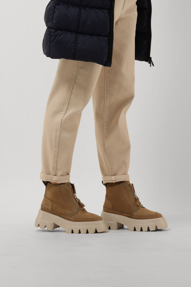 NUBIKK taupe nubikk enkelboots flore rock fur
