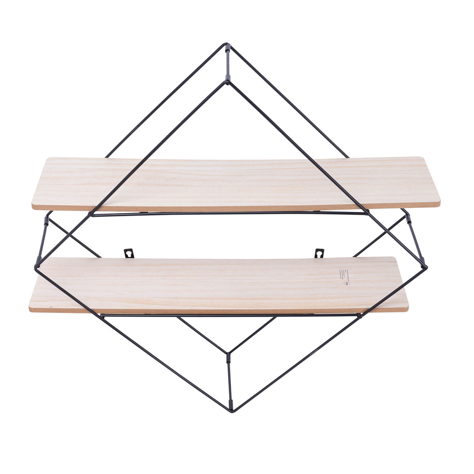 Wandregal - schwarz-natur - 60 cm