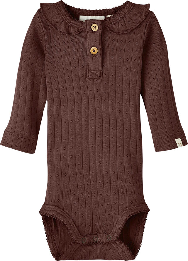 Lil' Atelier NBFRACHEL LS SLIM BODY HEA LIL Rum raisin