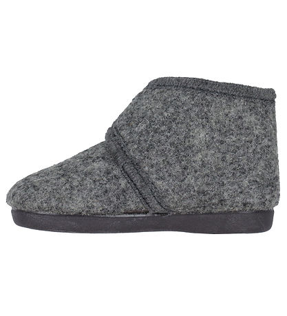 En Fant Hausschuhe - Wolle - Dark Grey Melange