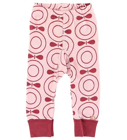 Katvig Leggings - Wolle - Pink m. Äpfeln